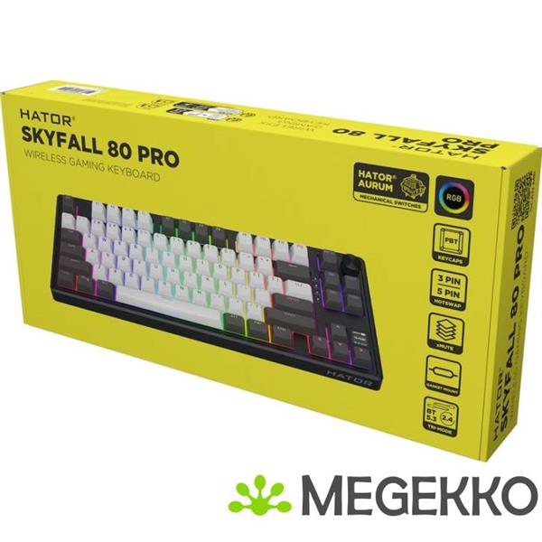 Grote foto hator skyfall 80 pro draadloos gaming toetsenbord computers en software overige computers en software