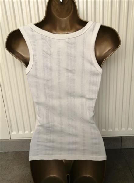Grote foto elegante geribbelde roomwitte tanktop 36 38 kleding dames tops