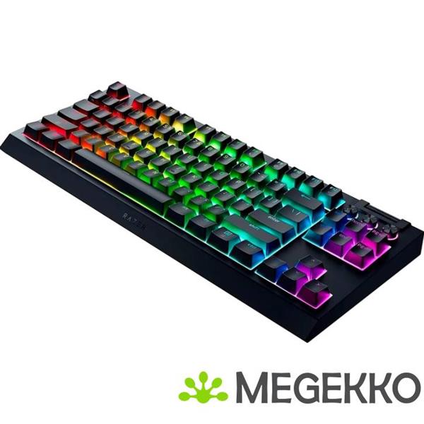 Grote foto razer blackwidow v4 tenkeyless hyperspeed linear yellow toetsenbord computers en software overige computers en software