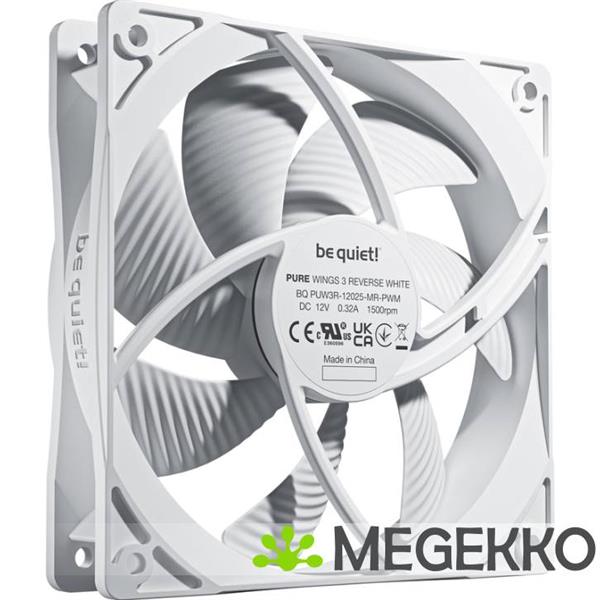 Grote foto be quiet pure wings 3 120 mm pwm reverse triple pack white computers en software behuizingen en kasten