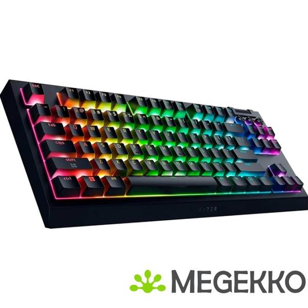 Grote foto razer blackwidow v4 tenkeyless hyperspeed linear yellow toetsenbord computers en software overige computers en software