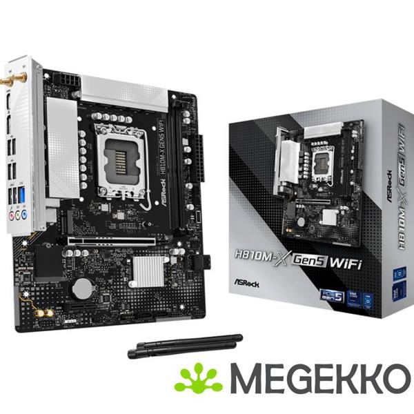 Grote foto asrock h810m x gen5 wifi intel h810 lga 1851 socket v1 micro atx computers en software moederborden