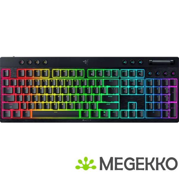 Grote foto razer blackwidow v4 low profile yellow linear hyperspeed toetsenbord computers en software overige computers en software
