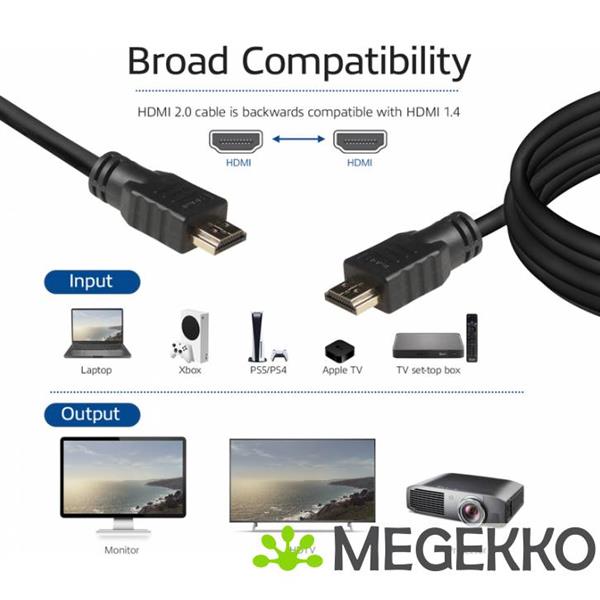 Grote foto act 5 meter high speed kabel v2.0 hdmi a male hdmi a male awg30 computers en software overige