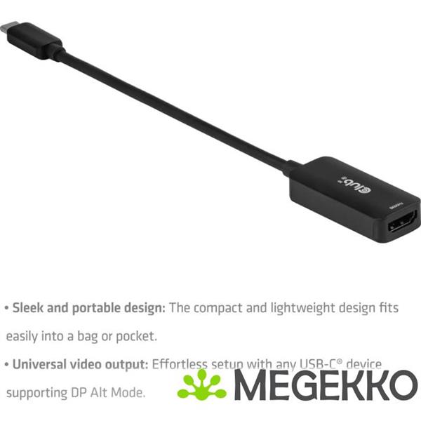 Grote foto club3d usb c naar hdmitm 2.1 adapter 8k60hz computers en software overige computers en software