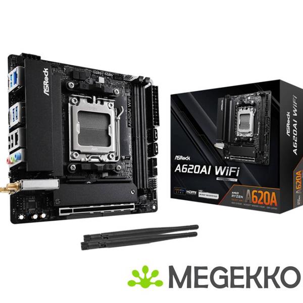Grote foto asrock a620ai wifi amd a620a socket am5 mini itx computers en software moederborden