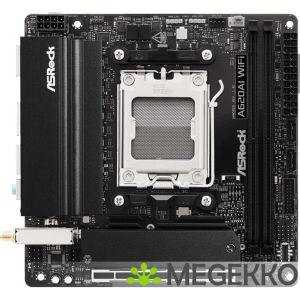 Grote foto asrock a620ai wifi amd a620a socket am5 mini itx computers en software moederborden