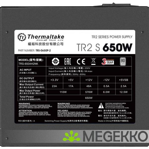 Grote foto thermaltake tr2 s 650w power supply unit 20 4 pin atx atx zwart computers en software overige