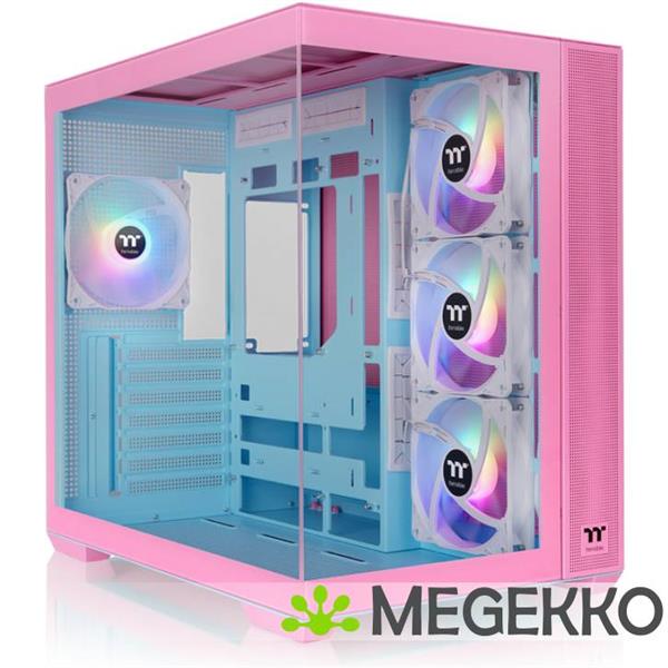 Grote foto thermaltake view 380 tg argb midi tower roze computers en software behuizingen en kasten