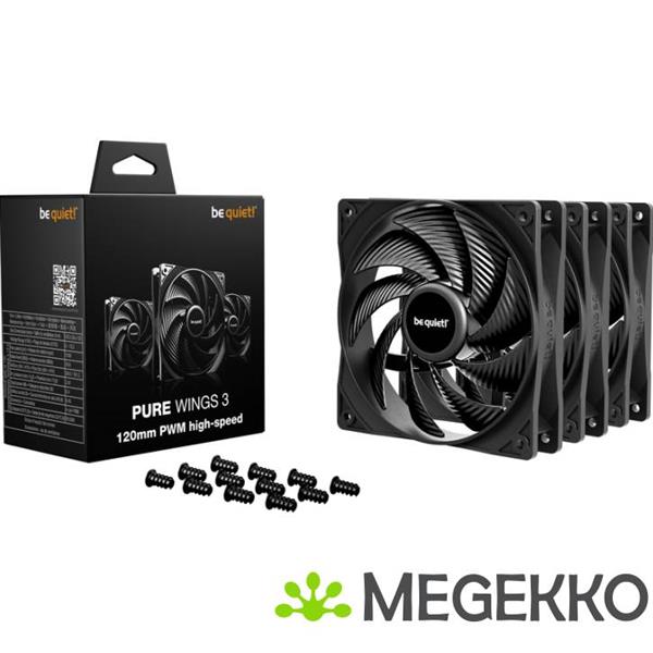 Grote foto be quiet pure wings 3 120mm pwm high speed triple pack computers en software behuizingen en kasten