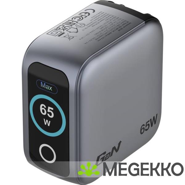 Grote foto verbatim mini gan charger 65w with display computers en software overige
