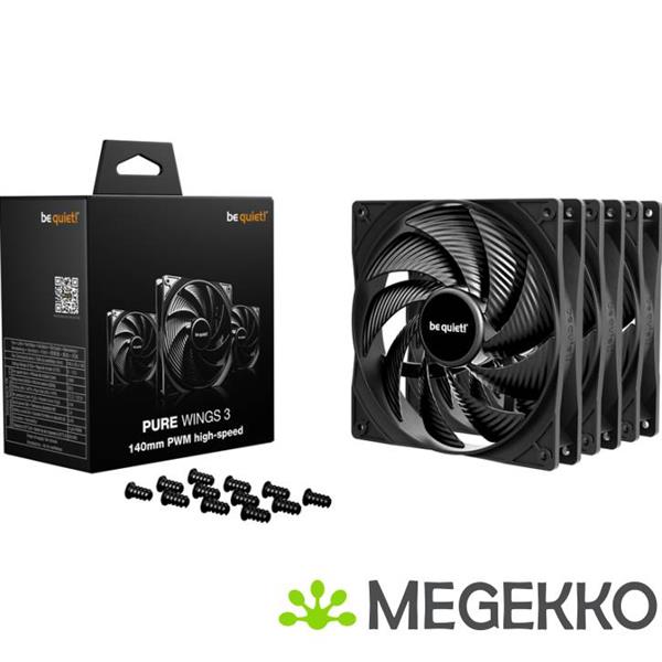 Grote foto be quiet pure wings 3 140mm pwm high speed triple pack computers en software behuizingen en kasten