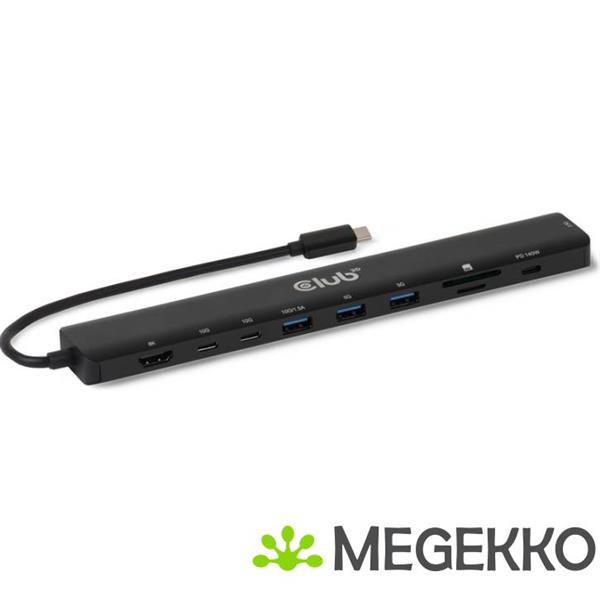Grote foto club3d 10 1 portable dock usb type c 10gbps to hdmitm 8k30hz pd3.1 max.140watt computers en software overige computers en software