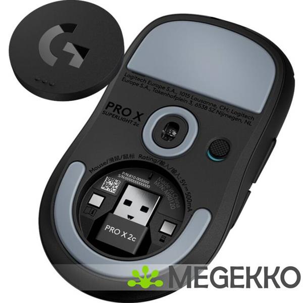 Grote foto logitech g pro x superlight 2c draadloze gaming muis zwart computers en software overige computers en software