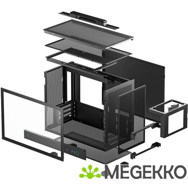 Grote foto deepcool ch160 plus small form factor sff zwart computers en software behuizingen en kasten