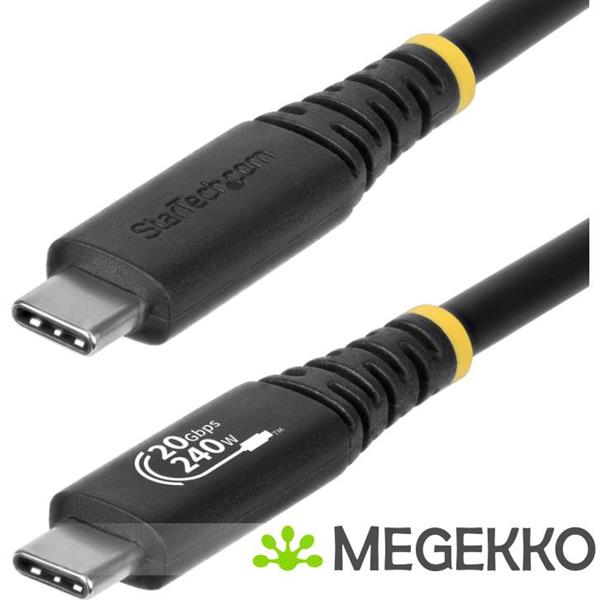Grote foto startech.com 2m usb4 kabel 20gbps usb if gecertificeerde usb c kabel 240w pd epr 4k 120hz dp 1.4 computers en software overige
