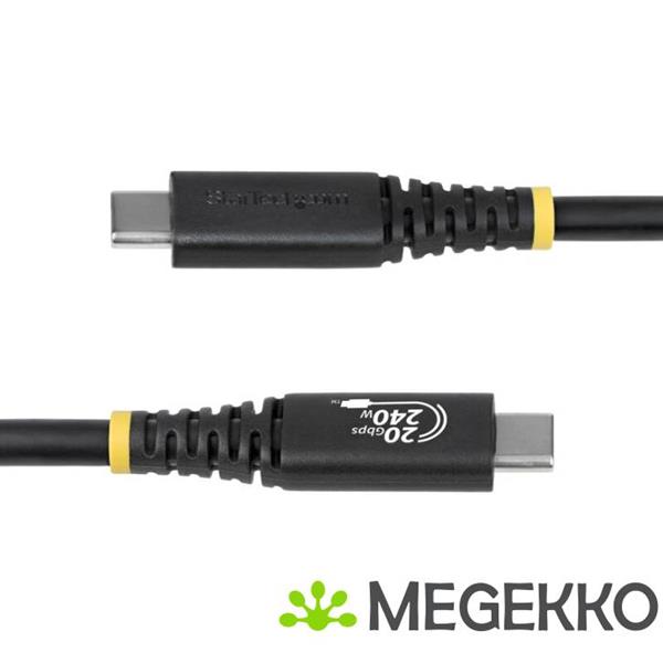 Grote foto startech.com 2m usb4 kabel 20gbps usb if gecertificeerde usb c kabel 240w pd epr 4k 120hz dp 1.4 computers en software overige