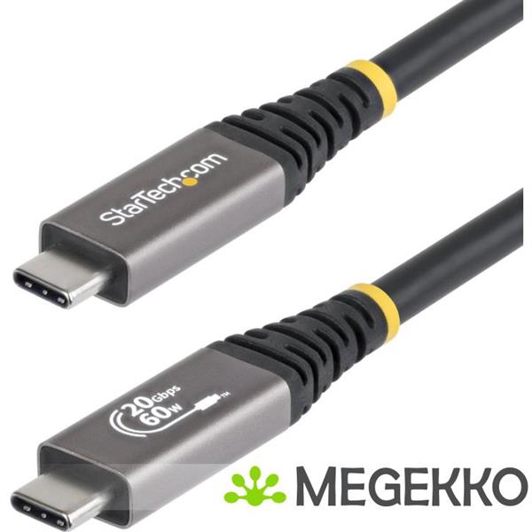 Grote foto startech.com cc3m20gusb4cx usb kabel usb4 gen 2x2 3 m usb c zwart computers en software overige