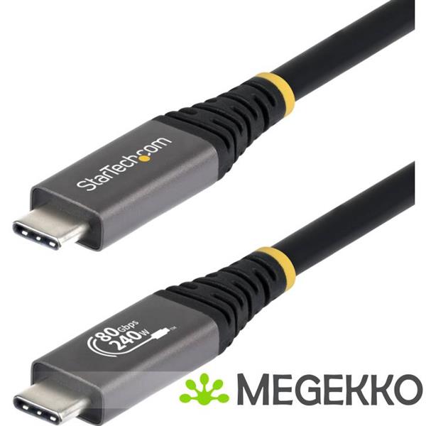 Grote foto startech.com 1m usb4 kabel 80gbps usb if gecertificeerde usb c kabel 240w pd 8k 120hz 4k 240hz computers en software overige