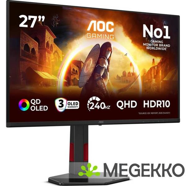 Grote foto aoc q27g4zdr 27 quad hd 240hz oled monitor computers en software overige computers en software