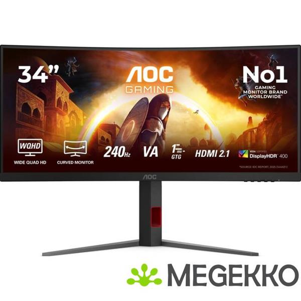 Grote foto aoc g4 cu34g4z 34 wqhd 240hz va gaming monitor computers en software overige computers en software
