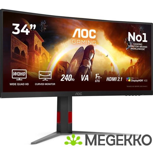 Grote foto aoc g4 cu34g4z 34 wqhd 240hz va gaming monitor computers en software overige computers en software