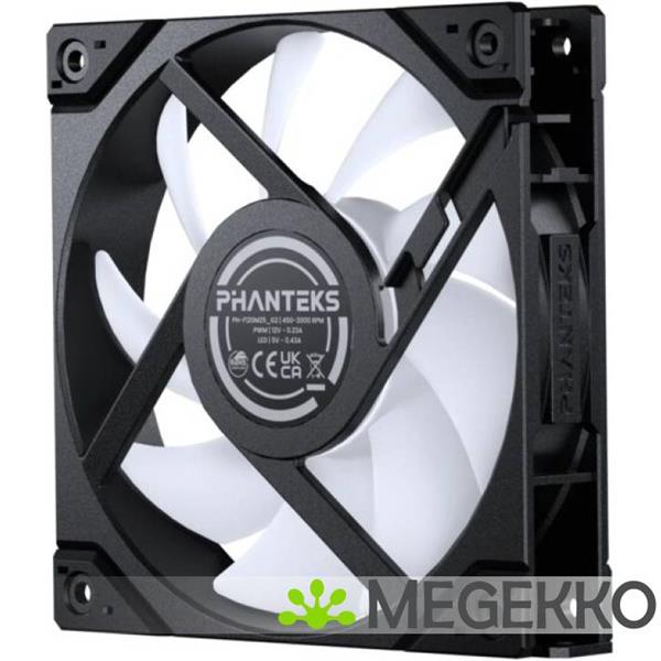 Grote foto phanteks m25 gen2 pwm d rgb reverse blade 120mm black computers en software behuizingen en kasten