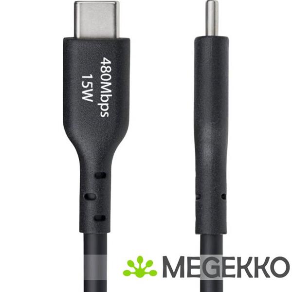 Grote foto startech.com 3m usb a naar usb c laadkabel usb a naar usb type c oplaadkabel opladen synchronise computers en software overige