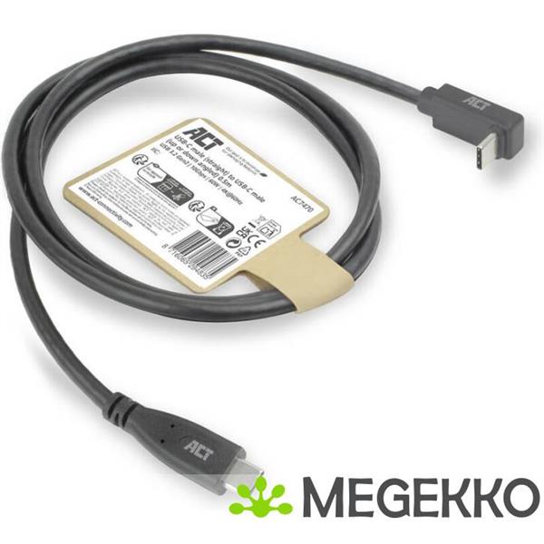 Grote foto act usb 3.0 10gbps 60w usb type c usb type c haaks verticaal 2m computers en software overige