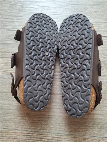 Grote foto bruine lederen birkenstock milano sandalen 44 kleding heren schoenen