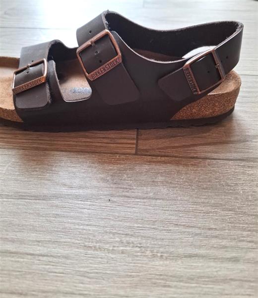 Grote foto bruine lederen birkenstock milano sandalen 44 kleding heren schoenen