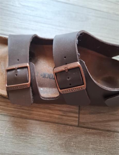 Grote foto bruine lederen birkenstock milano sandalen 44 kleding heren schoenen
