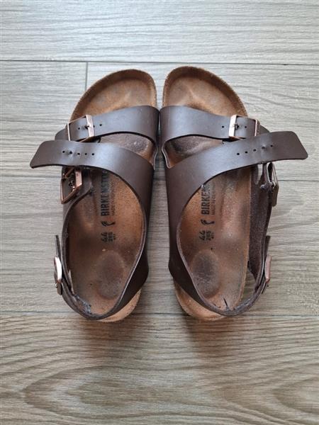 Grote foto bruine lederen birkenstock milano sandalen 44 kleding heren schoenen