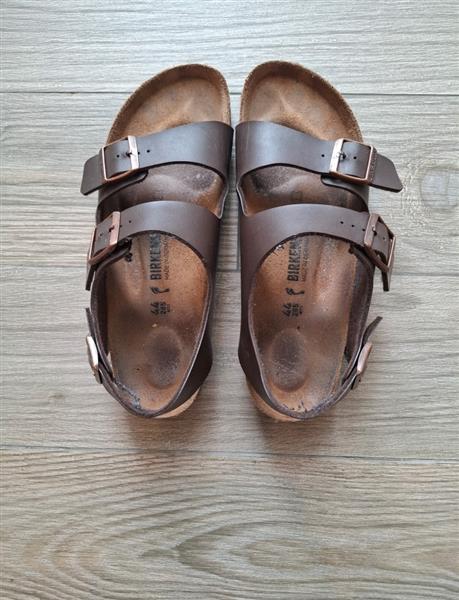 Grote foto bruine lederen birkenstock milano sandalen 44 kleding heren schoenen