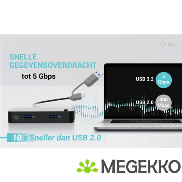 Grote foto i tec universal kvm hub 2x usb c 2x usb a 3.0 computers en software netwerkkaarten routers en switches