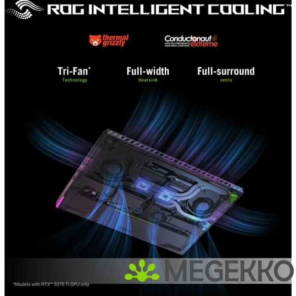 Grote foto asus rog strix g16 g614pm rv224w 16 amd ryzen 9 rtx 5060 gaming laptop computers en software overige computers en software