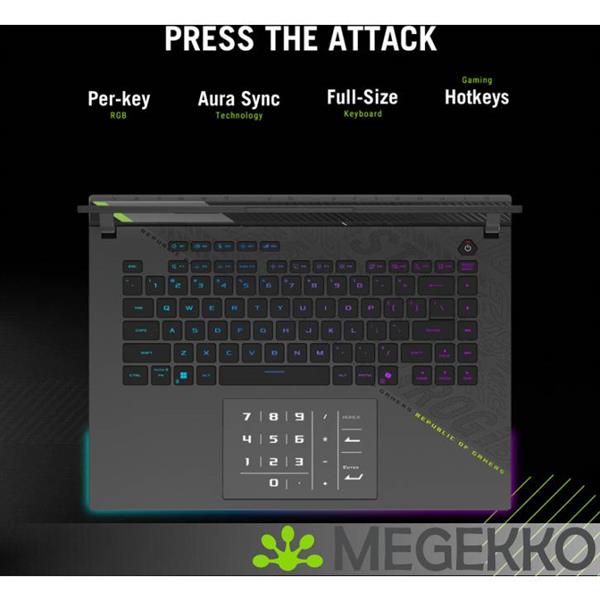 Grote foto asus rog strix g16 g614pm rv224w 16 amd ryzen 9 rtx 5060 gaming laptop computers en software overige computers en software