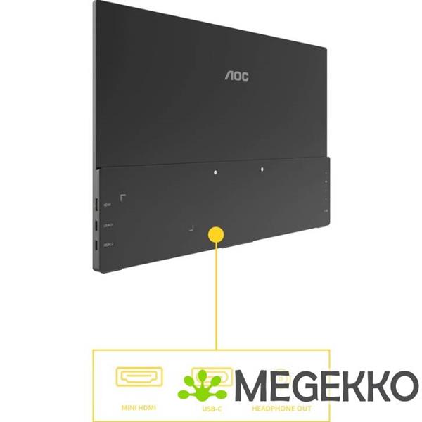 Grote foto aoc 16t20e2 15.6 full hd ips draagbare monitor computers en software overige computers en software