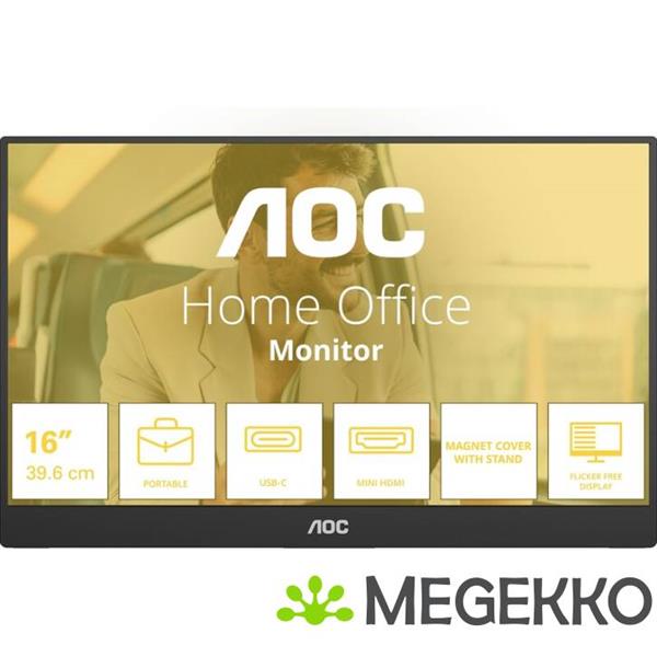 Grote foto aoc 16t20e2 15.6 full hd ips draagbare monitor computers en software overige computers en software
