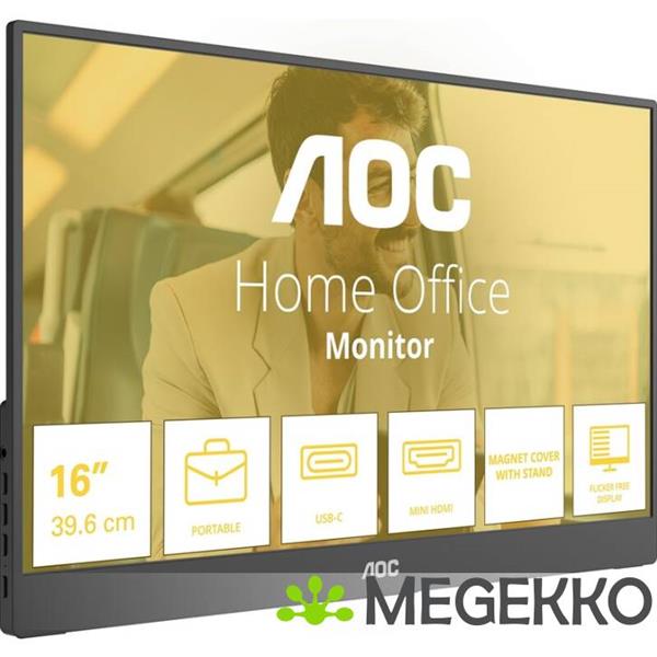 Grote foto aoc 16t20e2 15.6 full hd ips draagbare monitor computers en software overige computers en software