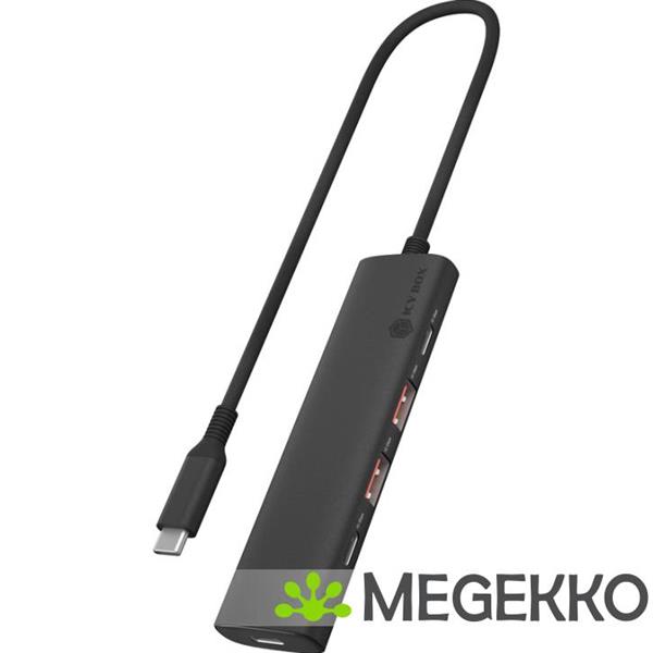 Grote foto icy box ib hub1437 cpd bedraad usb 3.2 gen 2 3.1 gen 2 type c zwart computers en software overige computers en software