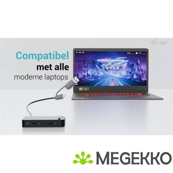 Grote foto i tec universal kvm hub 2x usb c 2x usb a 3.0 computers en software netwerkkaarten routers en switches