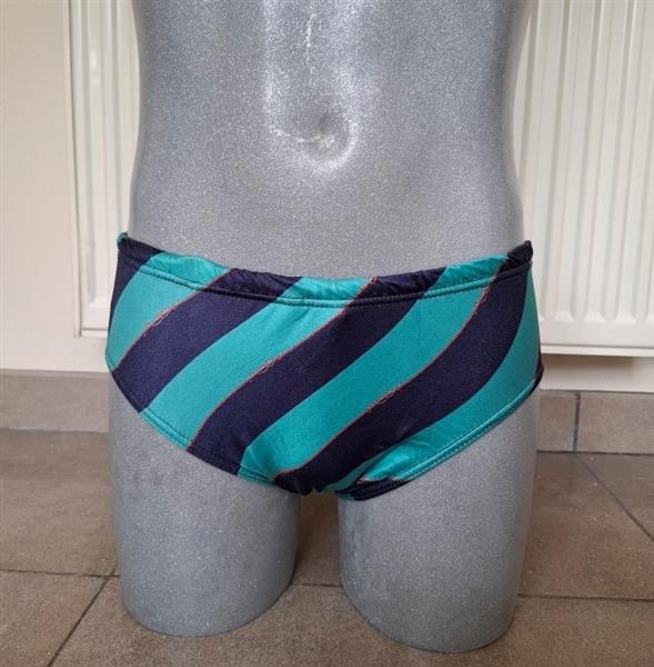 Grote foto knappe vintage zwemslip in blauwe tinten medium kleding heren badmode zwemkleding