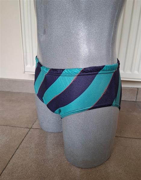 Grote foto knappe vintage zwemslip in blauwe tinten medium kleding heren badmode zwemkleding