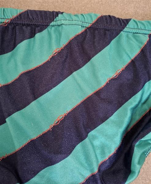 Grote foto knappe vintage zwemslip in blauwe tinten medium kleding heren badmode zwemkleding