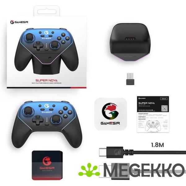 Grote foto gamesir super nova draadloze game controller blauw computers en software overige computers en software