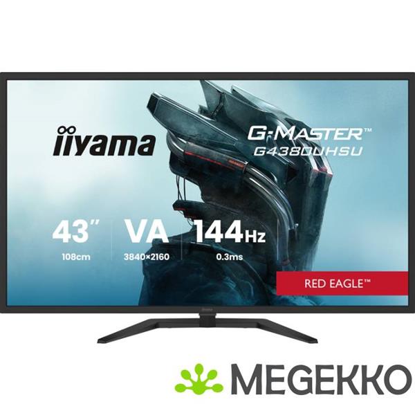 Grote foto iiyama g4380uhsu b2 43 ultra hd 144hz va gaming monitor computers en software overige computers en software
