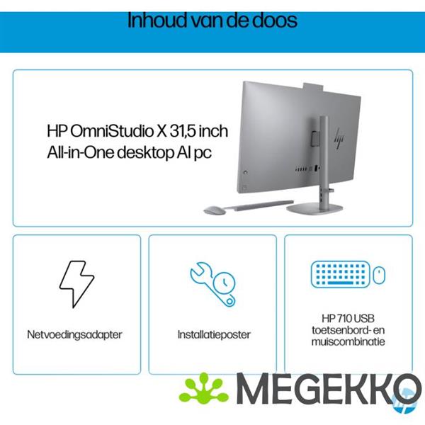 Grote foto hp omnistudio x 32 c0091nd 32 intel core ultra 7 all in one pc computers en software overige computers en software