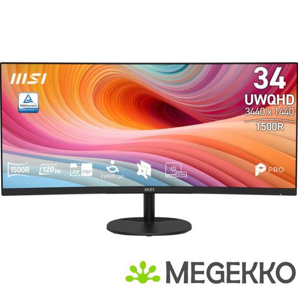 Grote foto msi pro mp341cq e12 34 wqhd 120hz curved va monitor computers en software overige computers en software