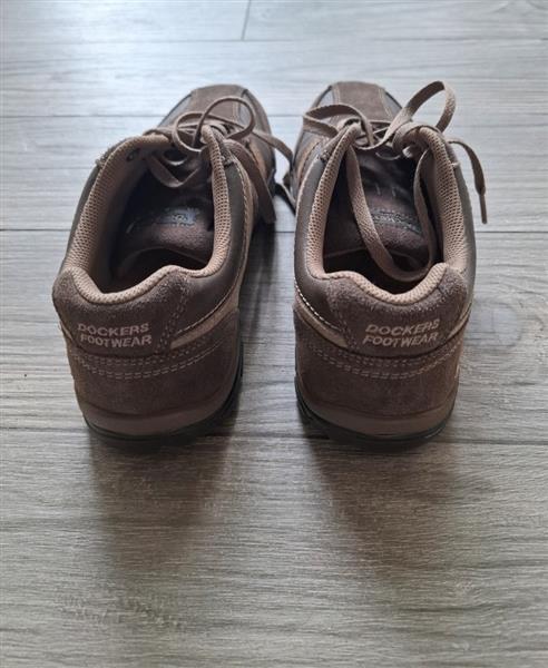 Grote foto stijlvolle bruine lederen sneakers van dockers 43 kleding heren schoenen